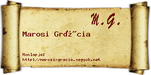 Marosi Grácia névjegykártya